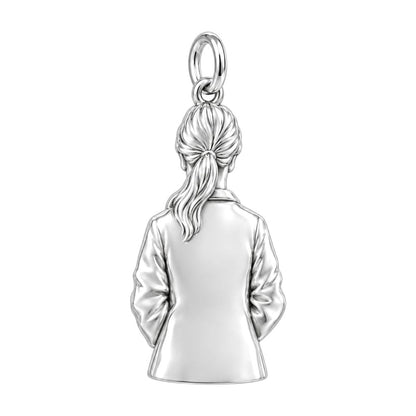 Compassionate Caregiver Charm Bracelet – Personalized Nurse Gift – back of the charm, engraving area