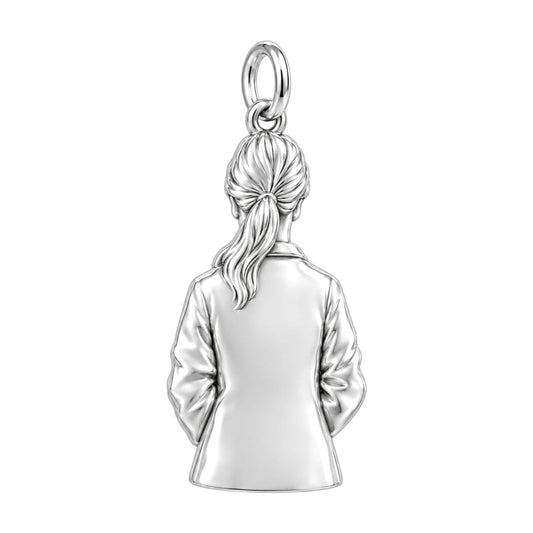 Compassionate Caregiver Charm Bracelet – Personalized Nurse Gift – back of the charm, engraving area
