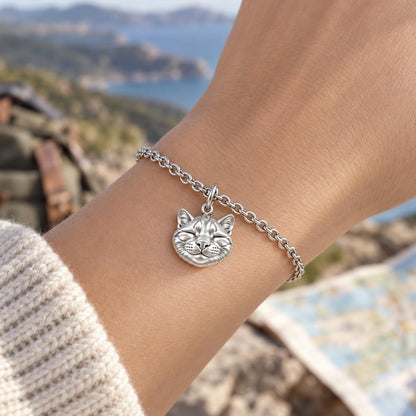 Contented Furry Friend Charm Bracelet Set – worn / in use