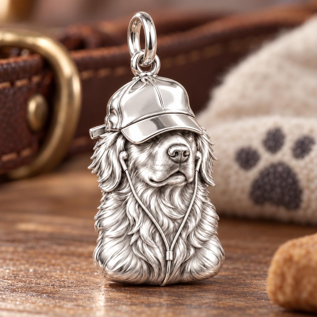 Cool Companion Dog Charm Bracelet – Personalized Dog Mom Gift – macro detail of the charm