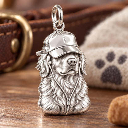 Cool Companion Dog Charm Bracelet – Personalized Dog Mom Gift – macro detail of the charm