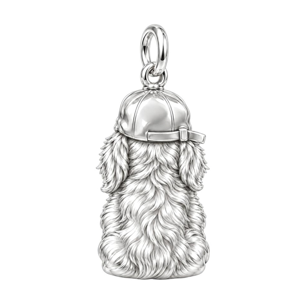 Cool Companion Dog Charm Keychain – back of the charm, engraving area