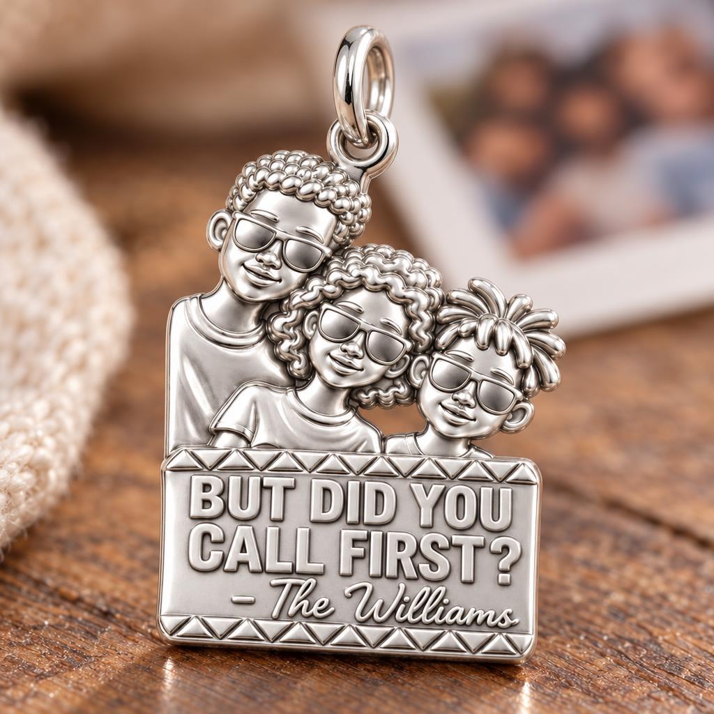 Cool Family Reunion Charm Bracelet – Personalized Family Gift – macro detail of the charm