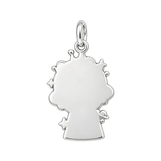 Cosmic Cat Explorer Charm Bracelet – Personalized Cat Mom Gift – back of the charm, engraving area