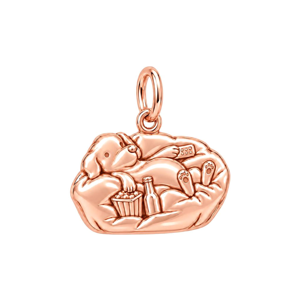 Couch Potato Pup Charm and Polyester Cord Bracelet Set