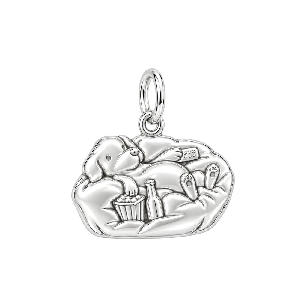 Couch Potato Pup Charm and Polyester Cord Bracelet Set