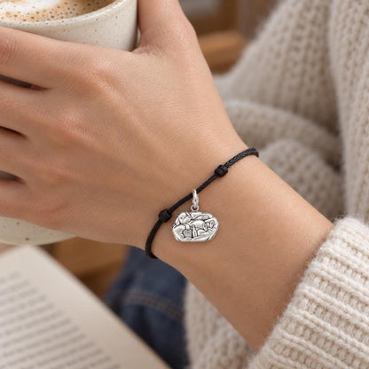 Couch Potato Pup Charm and Polyester Cord Bracelet Set