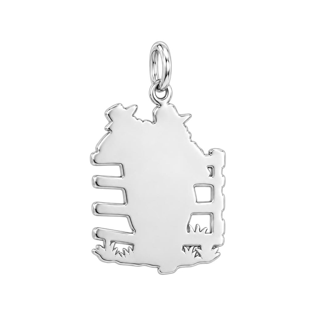 Country Roots Maternity Charm Bracelet – Personalized Mom Gift – back of the charm, engraving area