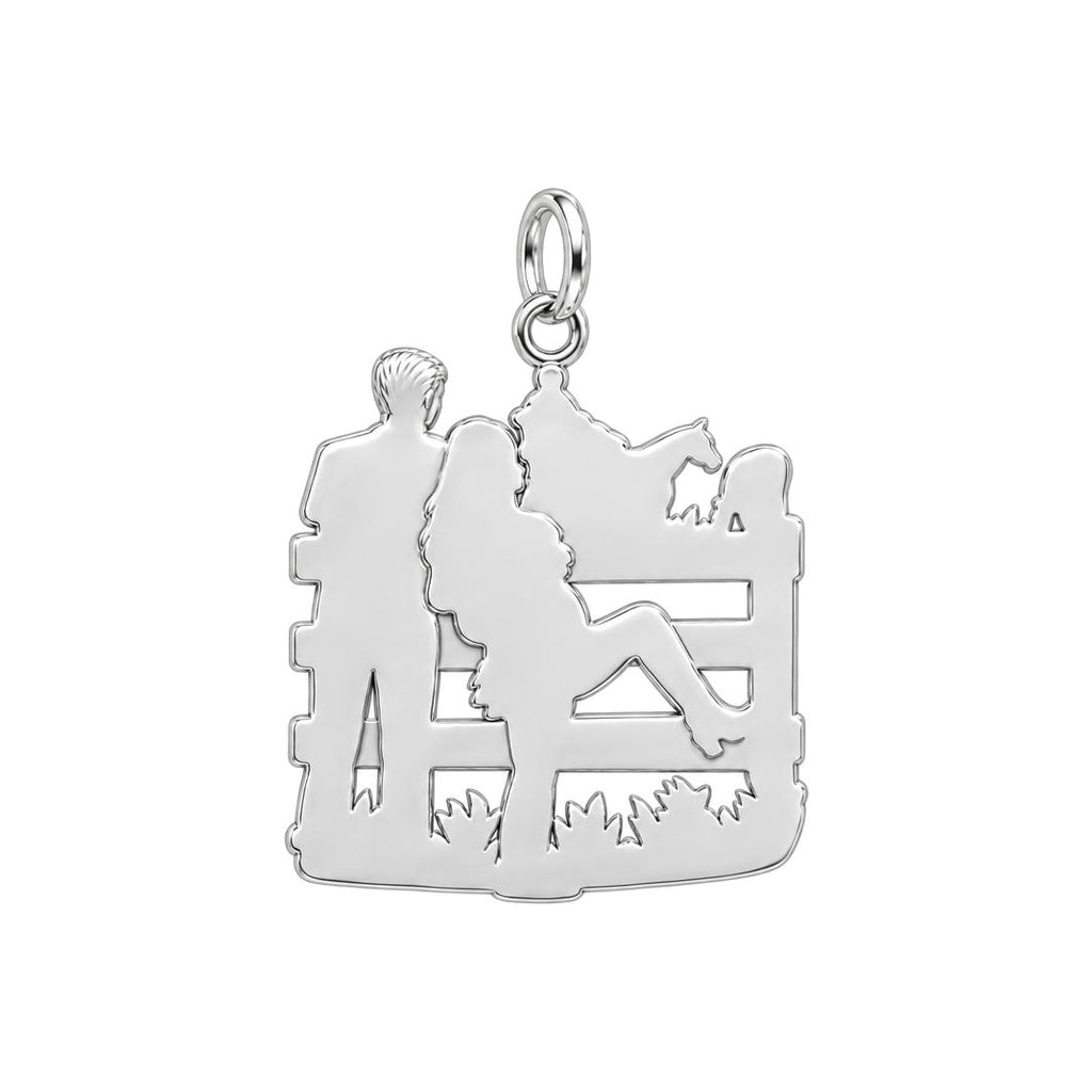 Country Roots Maternity Charm Bracelet – Personalized Mom Gift – back of the charm, engraving area
