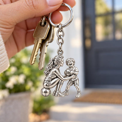 Courtside Connection Charm Keychain – worn / in use