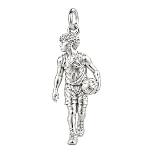 Courtside Dreams Player Charm and Polyester Cord Bracelet Set