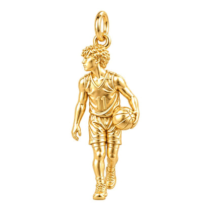 Courtside Dreams Player Charm and Polyester Cord Bracelet Set
