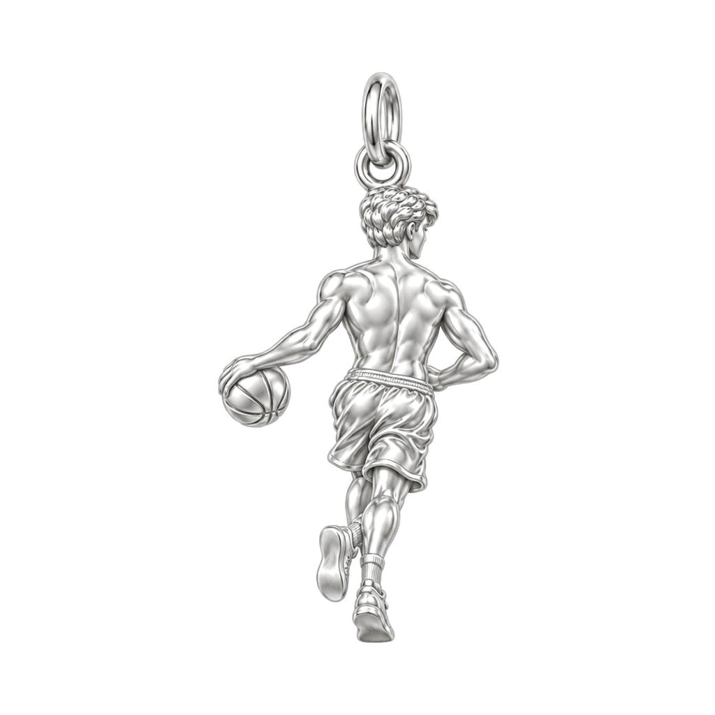 Courtside Dribble Athlete Charm and Polyester Cord Bracelet Set
