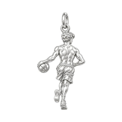 Courtside Dribble Athlete Charm and Polyester Cord Bracelet Set