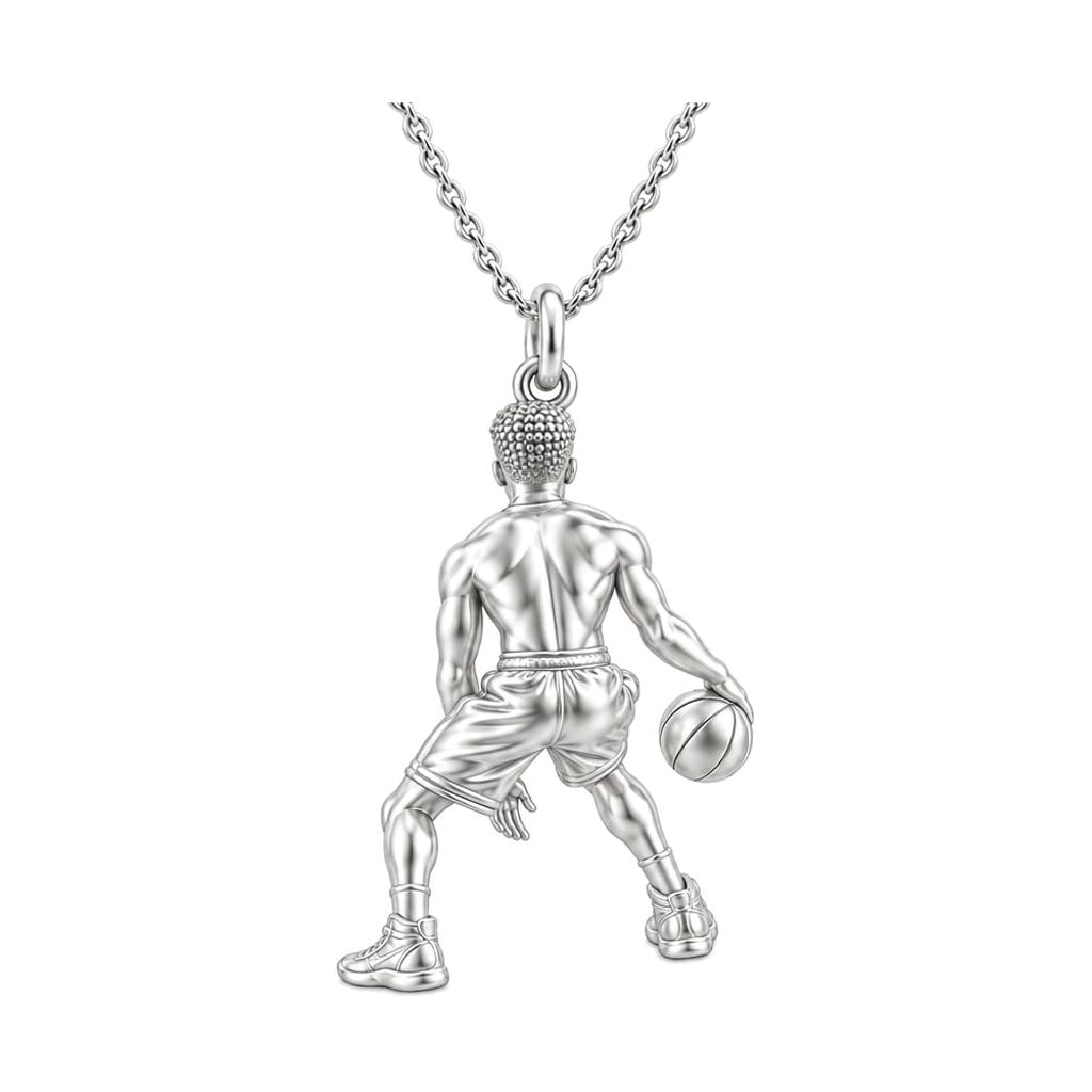 Courtside Dribble Player Charm and Polyester Cord Bracelet Set