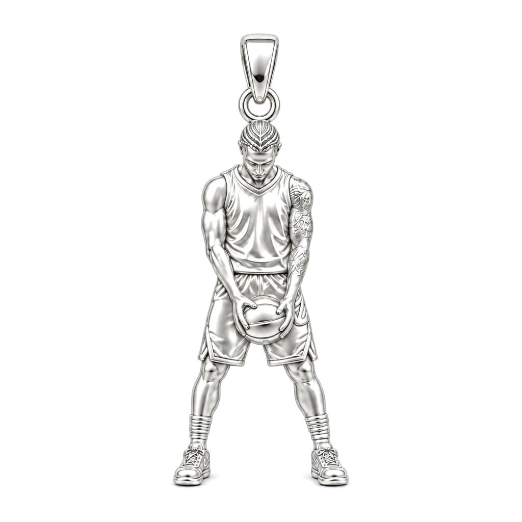 Courtside Focus Athlete Charm and Polyester Cord Bracelet Set