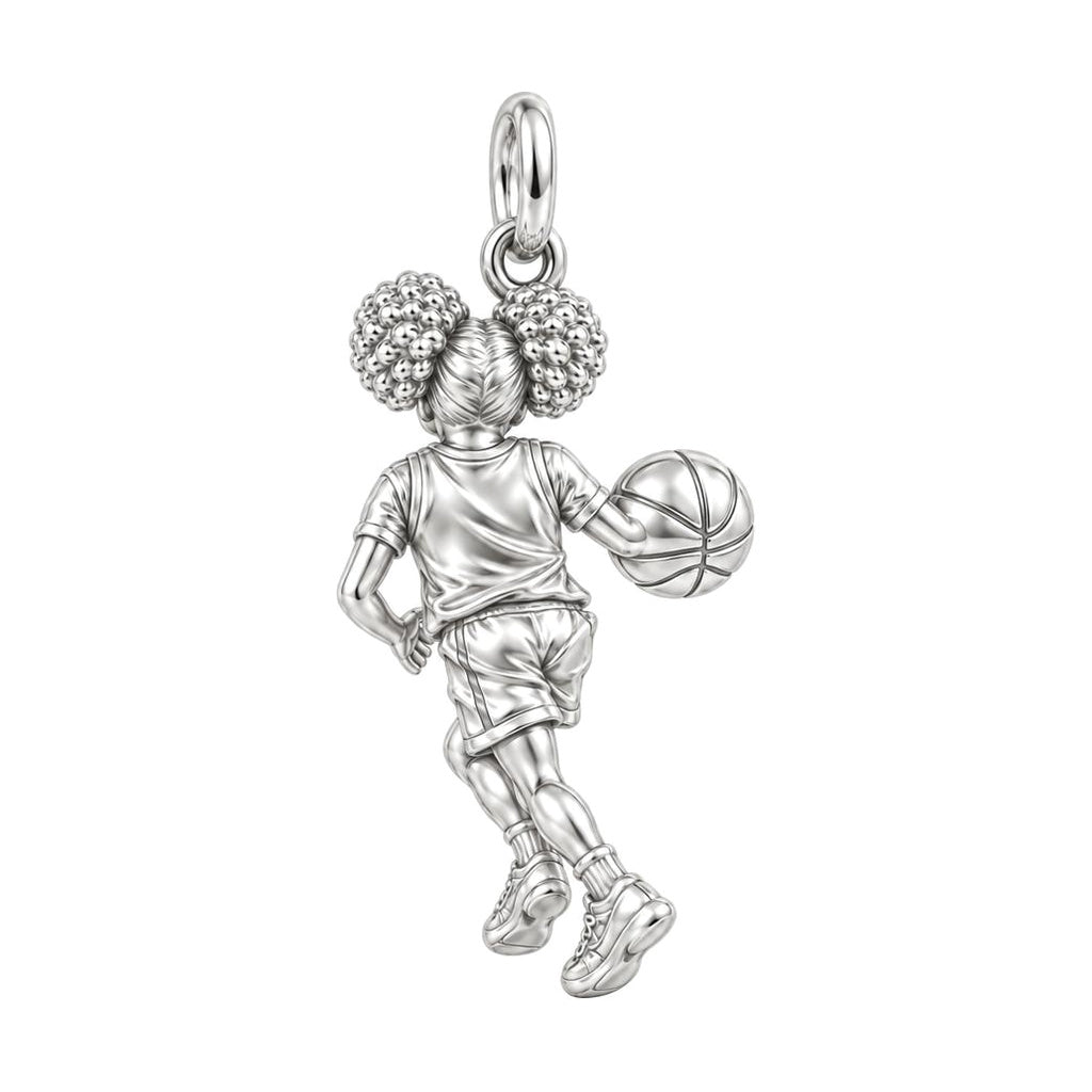 Courtside Star Athlete Charm Bracelet – Personalized Mom Gift – back of the charm, engraving area