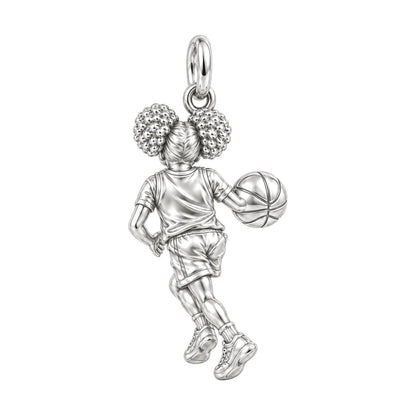 Courtside Star Athlete Charm Bracelet – Personalized Mom Gift – back of the charm, engraving area