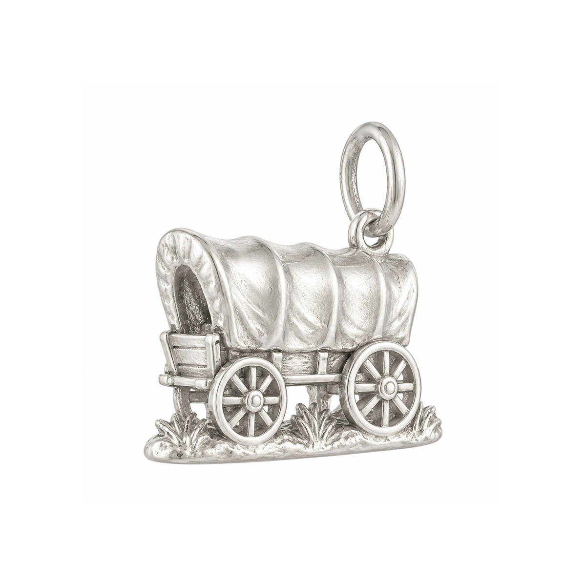 Covered Wagon Charm — Silver — 50-works-silver-20260916-184
