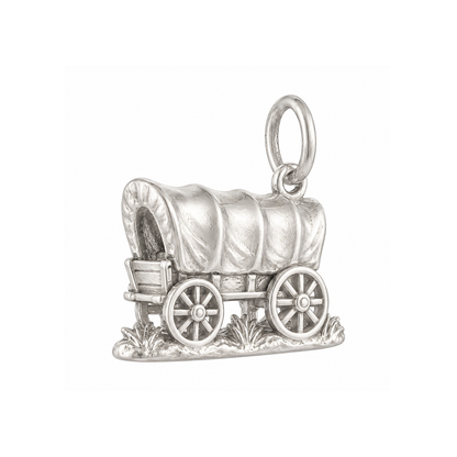Covered Wagon Charm — Silver — 50-works-silver-20260916-184