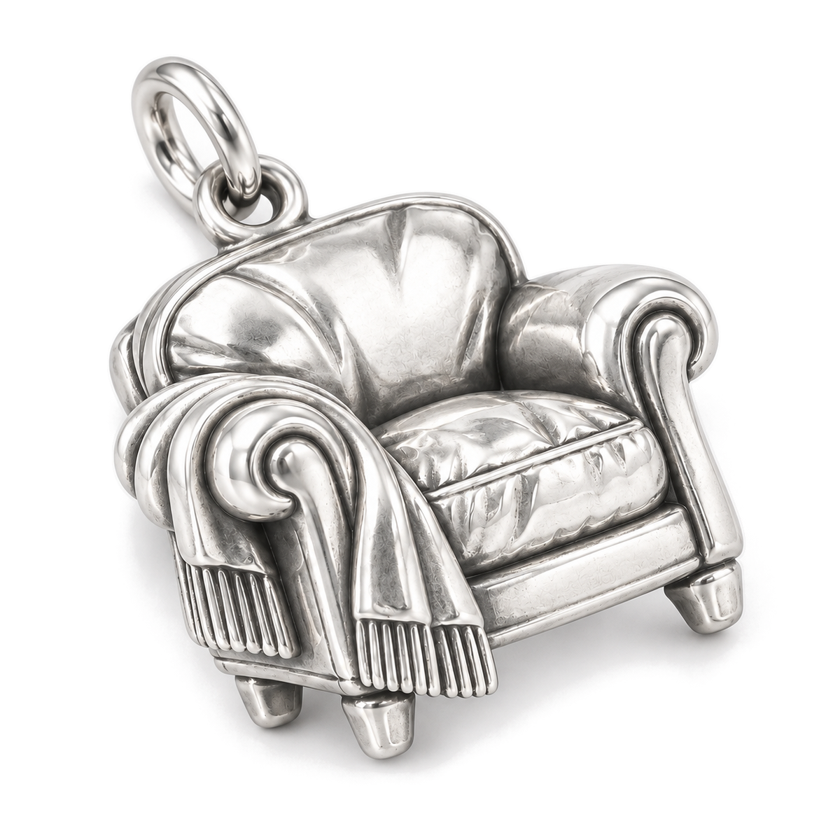 Cozy Armchair Charm — Silver Super Macro | charm-topics-remaining-444-2026-09-14 | topic-282