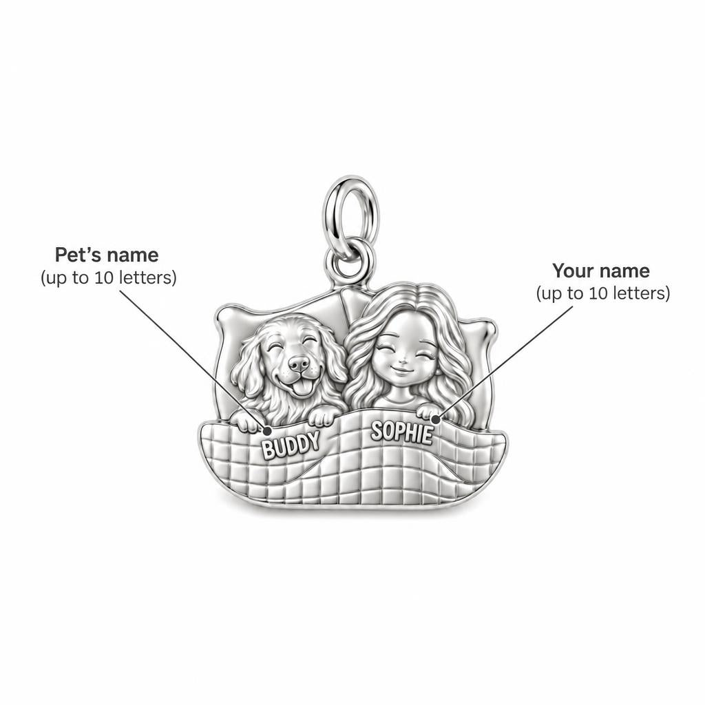 Cozy Bedtime Cuddles Charm Bracelet – Personalized Dog Mom Gift – personalization guide