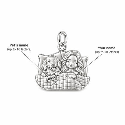 Cozy Bedtime Cuddles Charm Bracelet – Personalized Dog Mom Gift – personalization guide