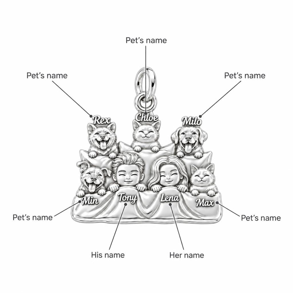 Cozy Bedtime Family Charm Bracelet – Personalized Couple Gift – personalization guide