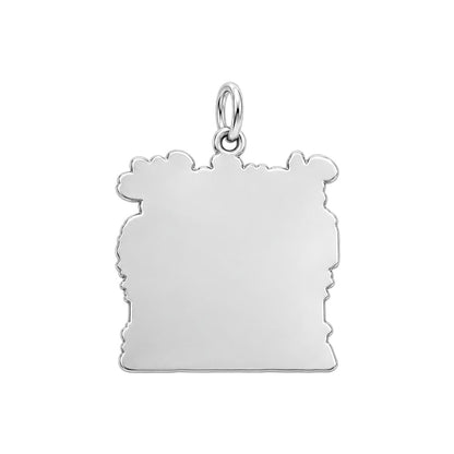 Cozy Campfire Caravan Charm Bracelet – Personalized Couple Gift – back of the charm, engraving area