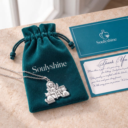 Cozy Cat Mama Lounge Charm Necklace Set – Soulyshine velvet pouch and gift card
