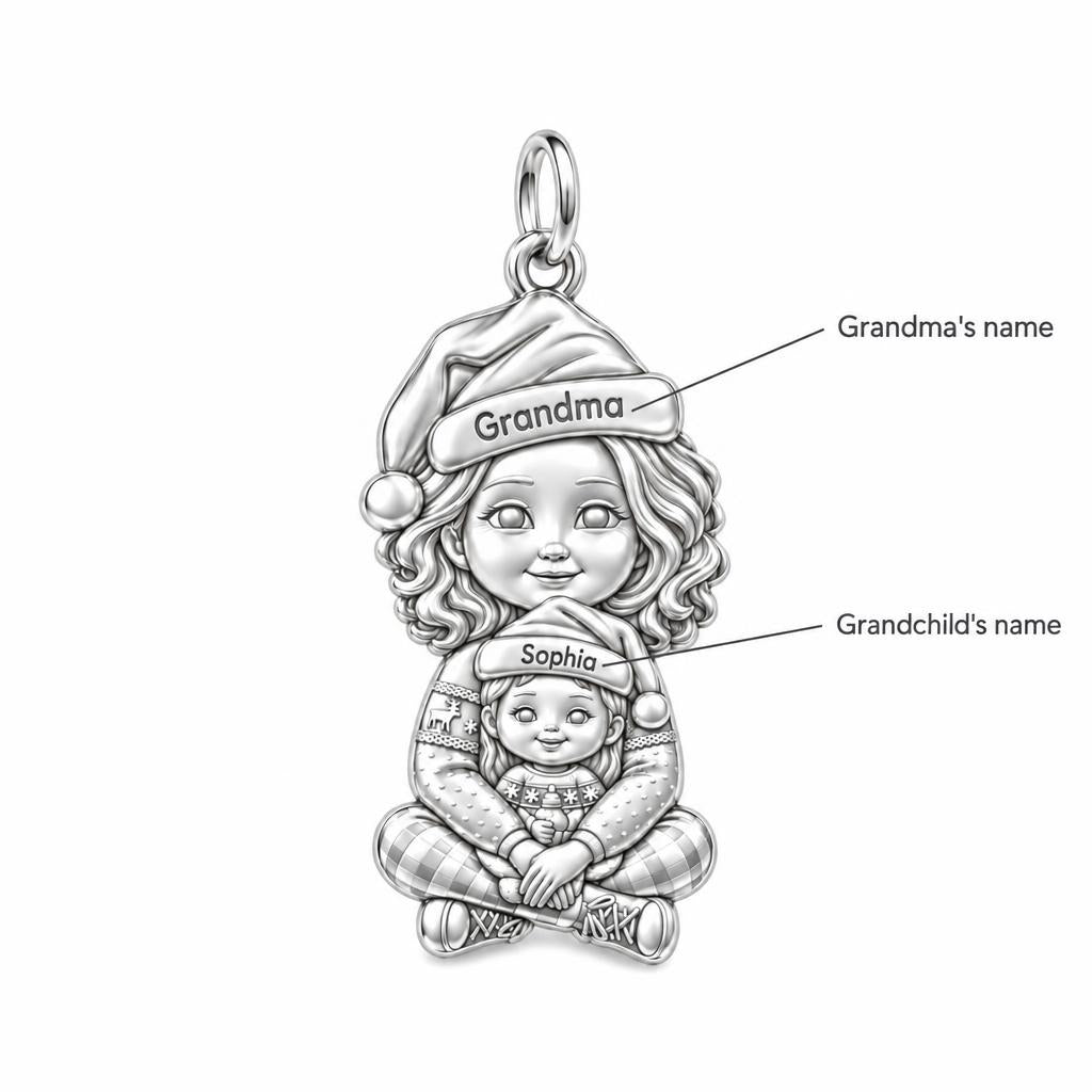 Cozy Christmas Hug Charm Bracelet – Personalized Nana Gift – personalization guide