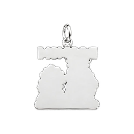 Cozy Dog Mom Christmas Charm Bracelet – Personalized Dog Mom Gift – back of the charm, engraving area
