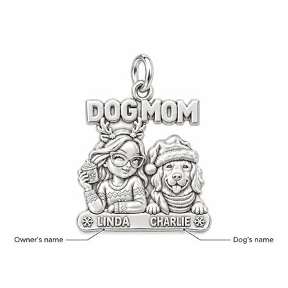 Cozy Dog Mom Christmas Charm Bracelet – Personalized Dog Mom Gift – personalization guide