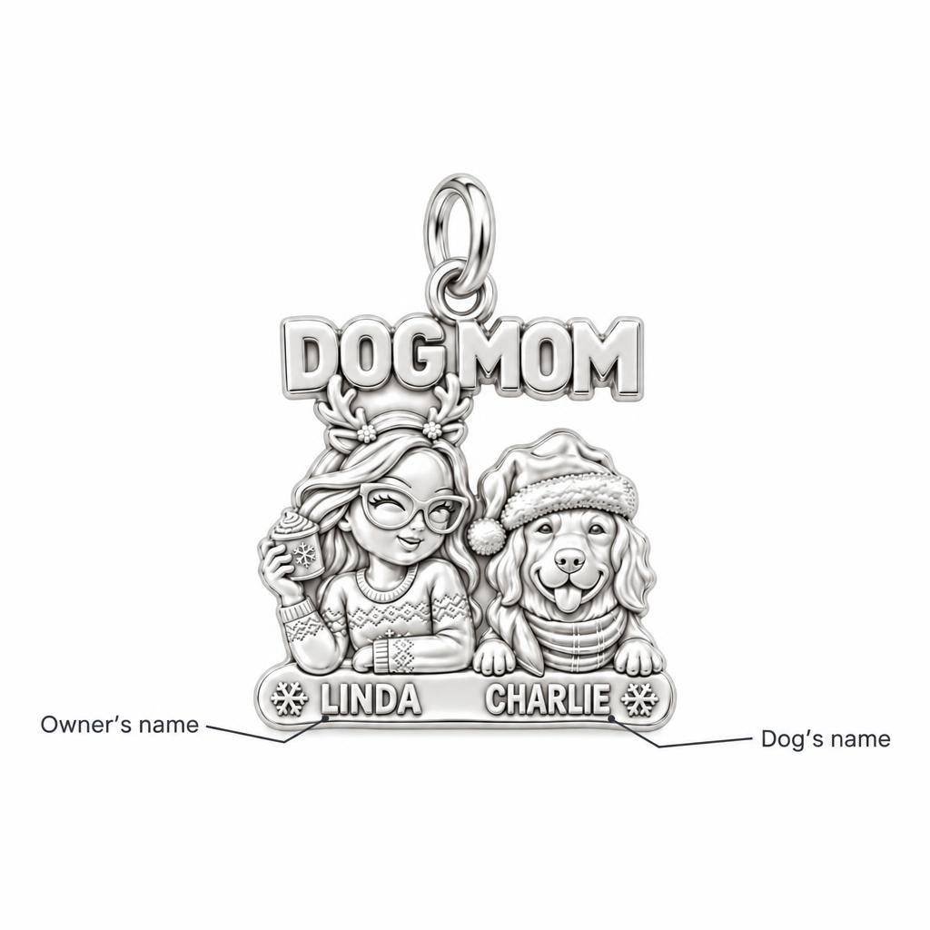 Cozy Dog Mom Christmas Charm Bracelet – Personalized Dog Mom Gift – personalization guide