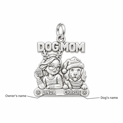 Cozy Dog Mom Christmas Charm Bracelet – Personalized Dog Mom Gift – personalization guide