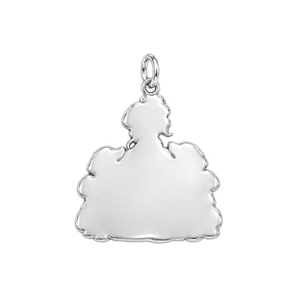 Cozy Dog Mom Hug Charm Bracelet – Personalized Dog Mom Gift – back of the charm, engraving area