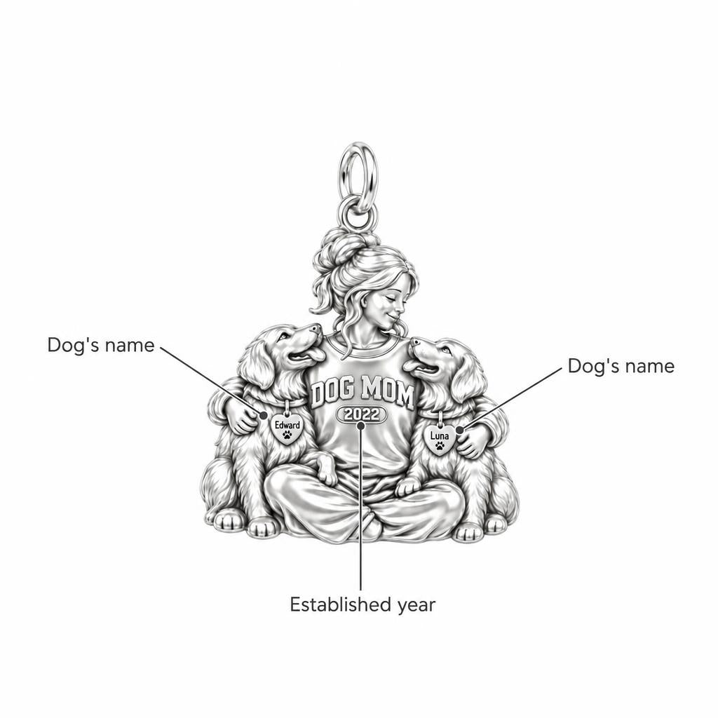 Cozy Dog Mom Hug Charm Bracelet – Personalized Dog Mom Gift – personalization guide