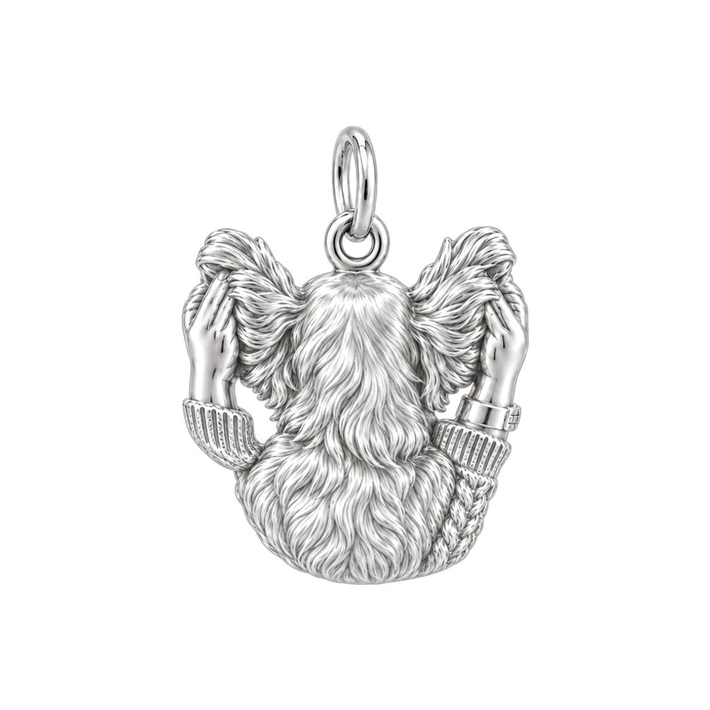 Cozy Ear Rubs Charm Bracelet – Personalized Dog Mom Gift – back of the charm, engraving area