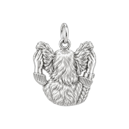Cozy Ear Rubs Charm Bracelet – Personalized Dog Mom Gift – back of the charm, engraving area
