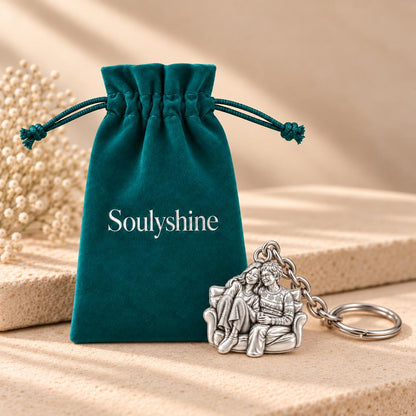 Cozy Home Together Charm Keychain – Soulyshine velvet gift pouch