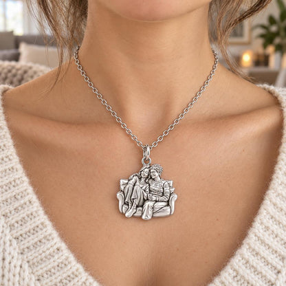 Cozy Home Together Charm Necklace Set – worn / in use