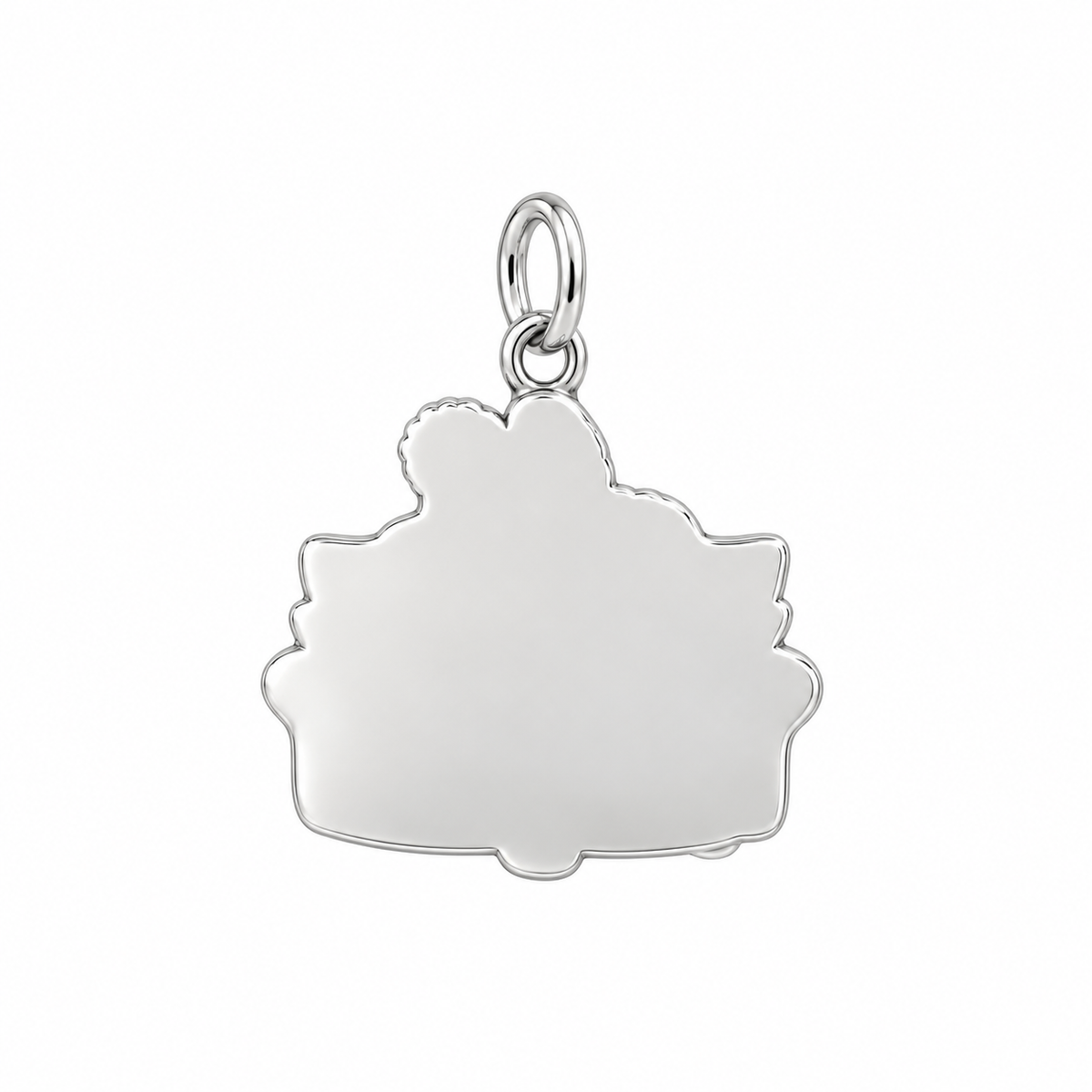 Cozy Home Together Huggie Charm Earrings – back of the charm, engraving area