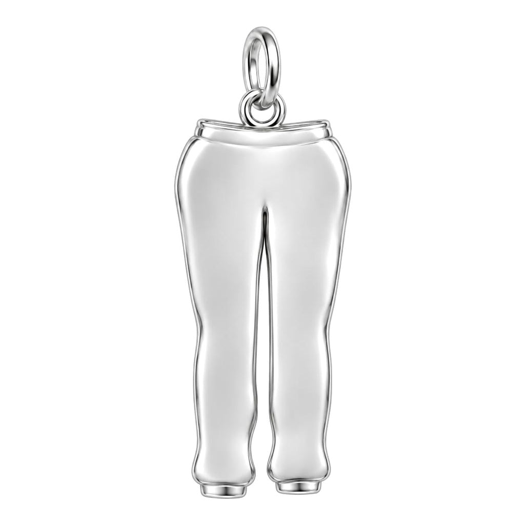 Cozy Love Sweatpants Charm Bracelet – Personalized Husband Gift – back of the charm, engraving area