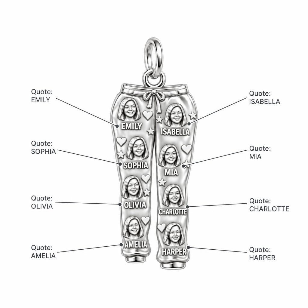 Cozy Love Sweatpants Charm Bracelet – Personalized Husband Gift – personalization guide