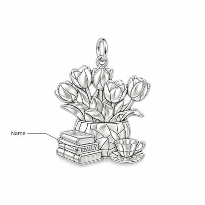 Cozy Morning Tulips Charm Bracelet – Personalized Book Mom G – personalization guide