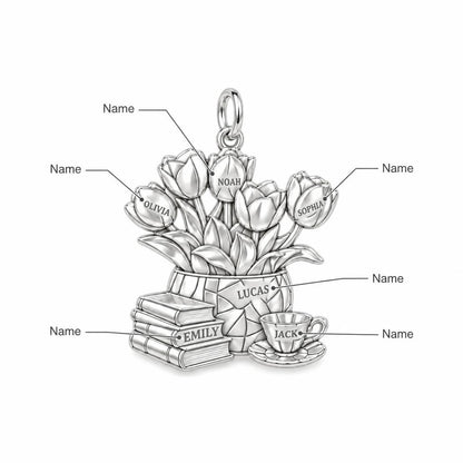 Cozy Morning Tulips Charm Bracelet – Personalized Book Mom G – personalization guide