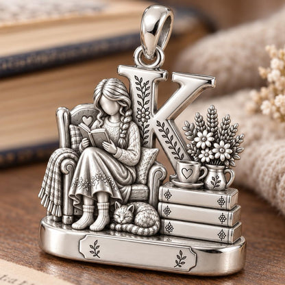 Cozy Reading Nook Charm Bracelet – Personalized Book Lover Gift – macro detail of the charm