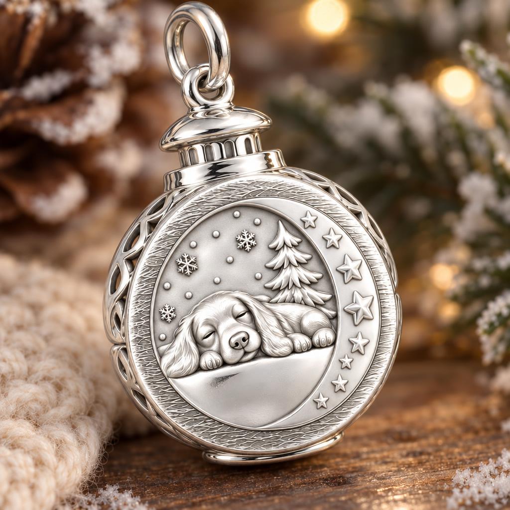 Cozy Winter Lantern Charm Bracelet – Personalized Dog Mom Gift – macro detail of the charm