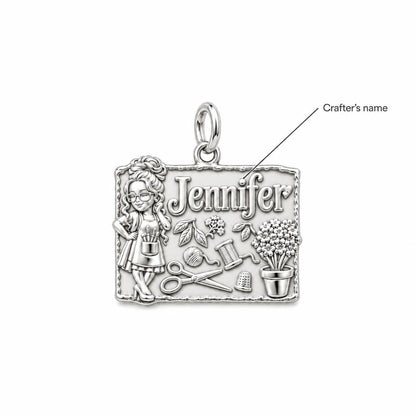 Craft Room Sanctuary Charm Bracelet – Personalized Crafter Gift – personalization guide