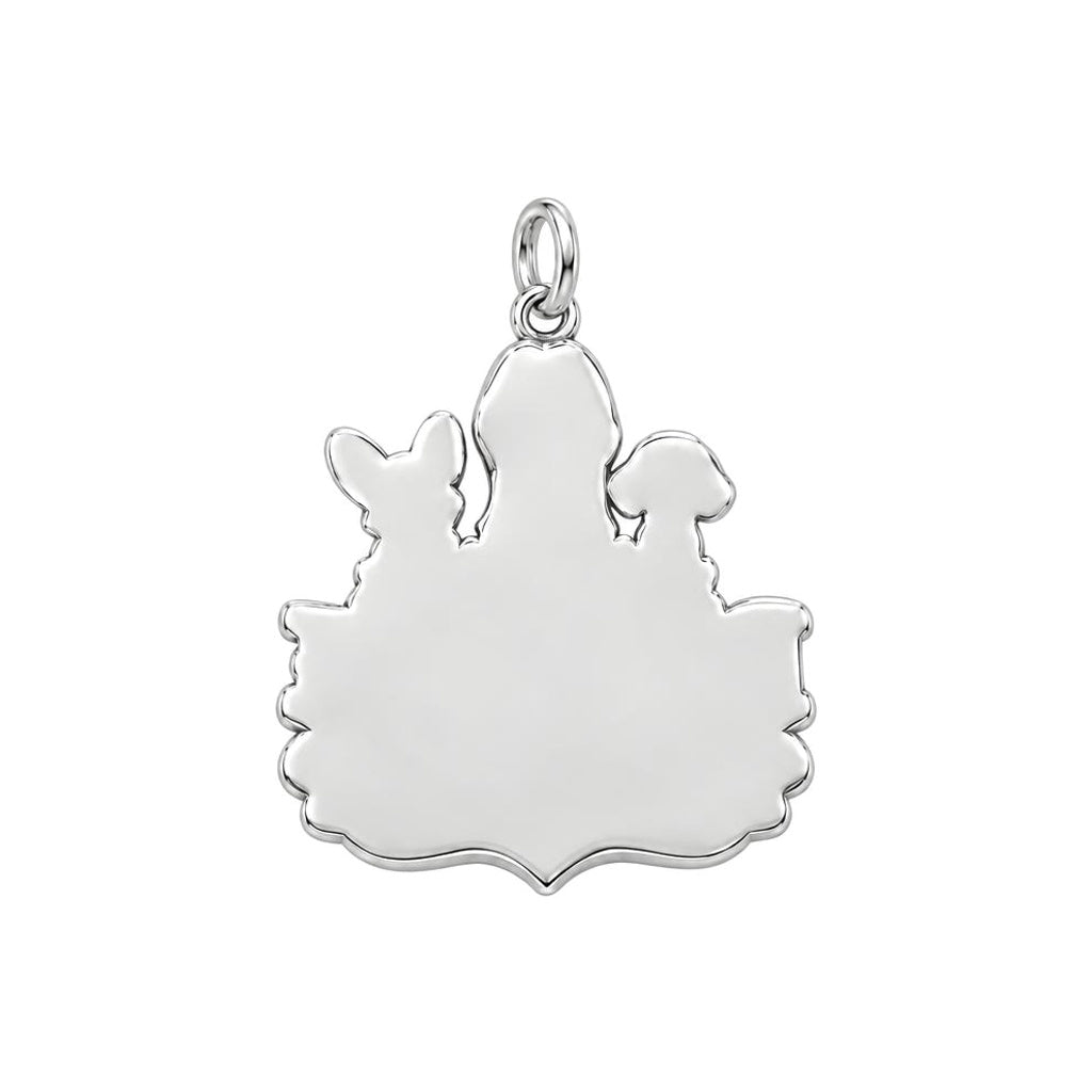 Crazy Dog Lady Beware Charm Bracelet – Personalized Mom Gift – back of the charm, engraving area
